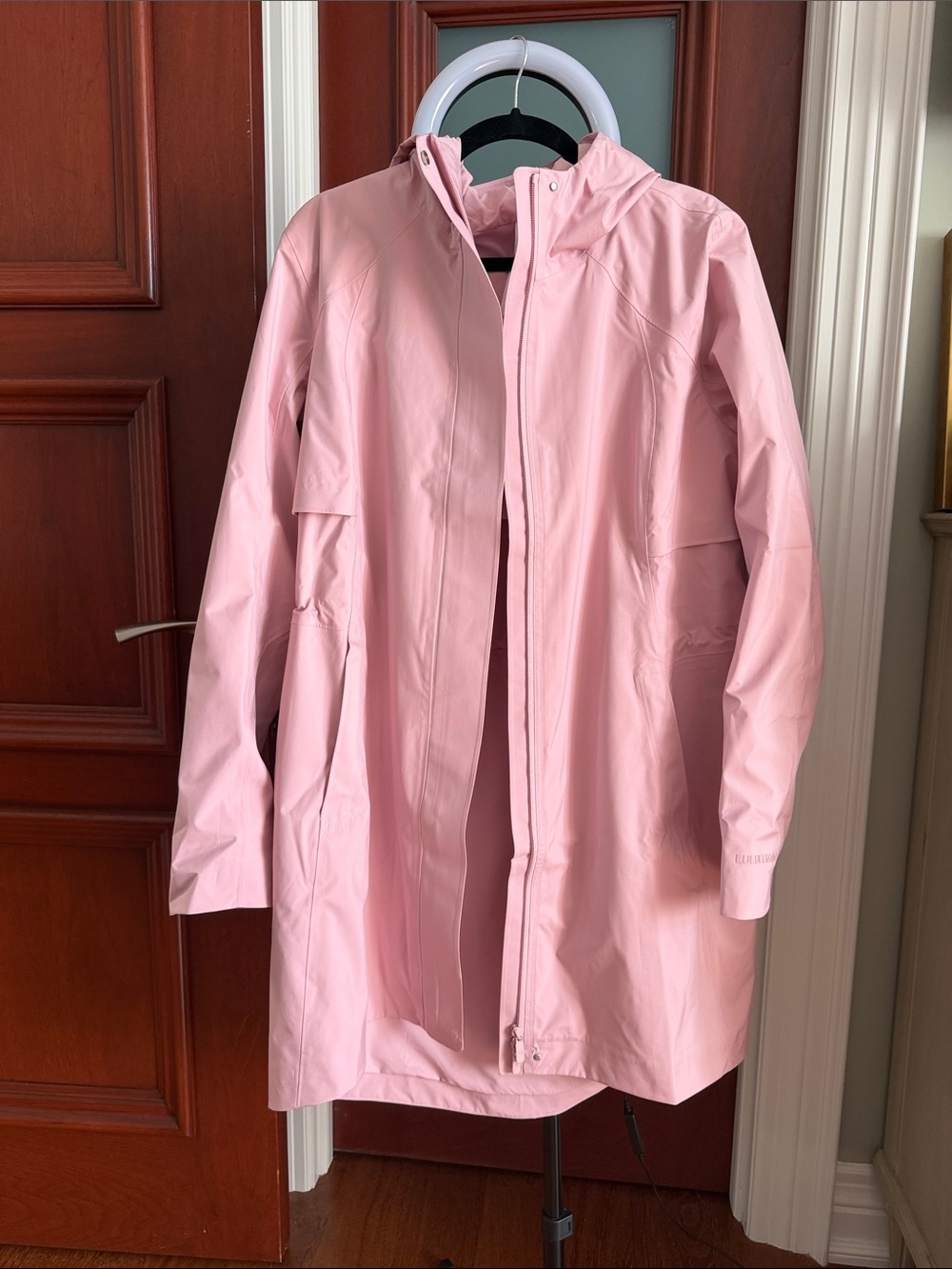 Long pink lululemon rain jacket NWT